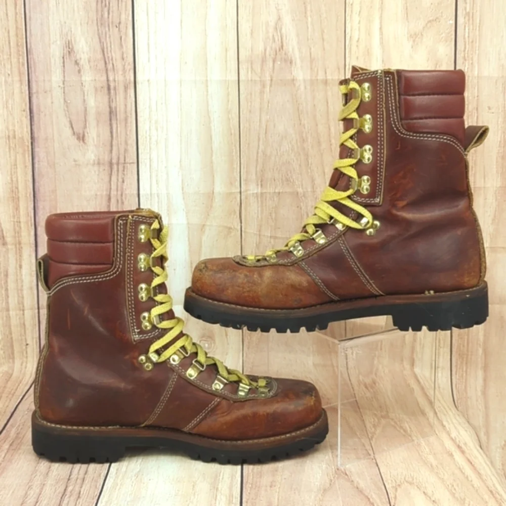 MONTBLANC Vintage Leather Mountaineering Boots Thinsulate Sz 9.5D